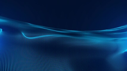 Wall Mural - Abstract digital particle wave and light abstract background ,animation cyber or technology background.