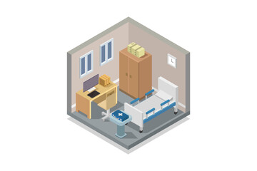 Doctors office isometric