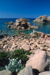 Wall Mural - Idyllic rocky coast of Costa Paradiso, Porphyry rocks, Sardinia, Italy, Mediterranean sea, Europe