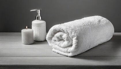 towel cotton bathroom white spa cloth textile . high quality photo. white background 