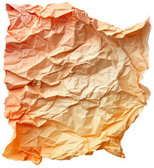Canvas Print - piece of paper with a crumpled texture and a faded brown color