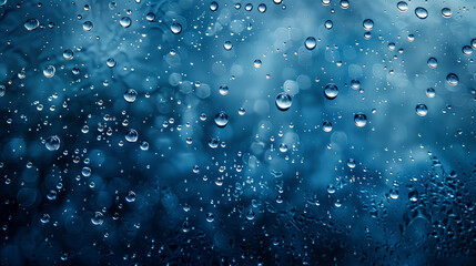 backdrop Water drops on a deep blue background with gradation and highlights