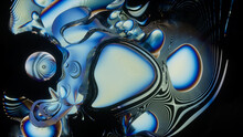 Surreal Blue And Black Fluid Abstract Digital Art