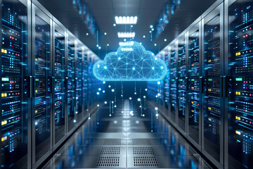 Wall Mural - online, cloud storage, contact, computing, tablet, phone home devices with online. linking computer 