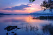 Majestic Sunset Over Calm Lake