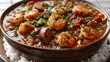 Gumbo with crawfish, chicken & sausage, southern food in the united on Transparent PNG