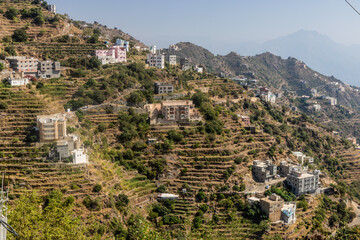 Wall Mural - View of steep Fayfa village, Saudi Arabia