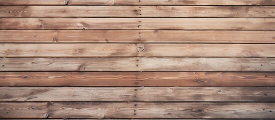 Poster - Vintage-style Natural-Colored Wooden Texture Background Surface Presented Through Wooden Terrace