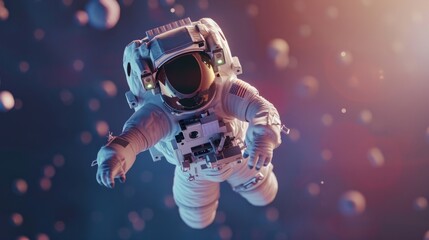 Wall Mural - astronaut in orbit generative ai