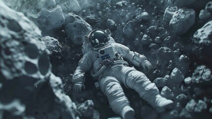 Wall Mural - astronaut in orbit generative ai
