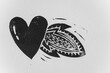 © Gemma can fly/Stocksy - Linocut heart stamp print craft making. Love concept