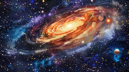 space background, realistic generative ai