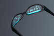 © Marcos Osorio/Stocksy - A futuristic glasses device with a digital display on