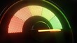 © Bruno Tornielli/Stocksy - 3D meter gauge with illuminated needle showing different color levels