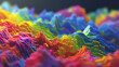 A Mesmerizing 3D Abstract Multicolor Visualization. 