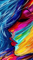 Fototapete - Abstract colorful brush strokes