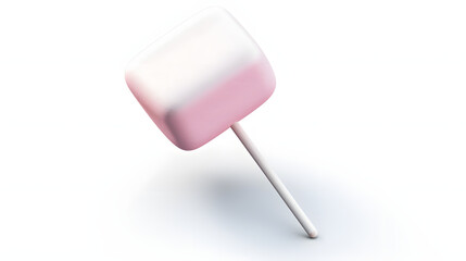 Canvas Print - Marshmallow on a Stick icon camp 3d