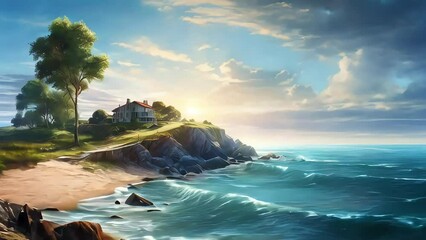 Wall Mural - Beautiful sea side landscape