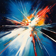 Streaking Lights and Splashes of Color: A Vivid Portrayal of Dynamism and Unstoppable Movement