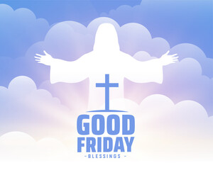 Sticker - beautiful good friday eve background with faith and peace