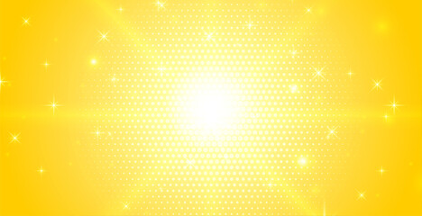 Canvas Print - halftone style glowing yellow backdrop wallpaper design