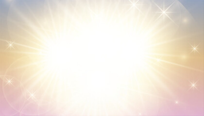 Canvas Print - glowing and shiny glare banner with sunrays effect