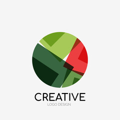 Poster - Modern abstract logo design. Geometric vector art. Clean overlapping lines and abstract shapes. Perfect for modern brand