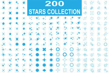 Wall Mural - Sparkle star icons. Shine icons. Stars sparkles vector. vector file illustration. EPS 10