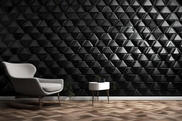 Wall Mural - black leather armchair