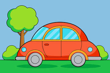  vehicles car background is tree