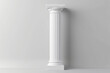 white pillar on a white background