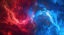 Swirling Red And Blue Flame Background.