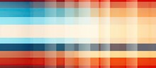 A Closeup Of A Vibrant Plaid Pattern On The Wall, Featuring Shades Of Brown, Azure, Blue, And Orange In Rectangular Shapes With Lines Of Colorfulness