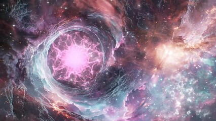 Wall Mural - hyperspace wormhole wonder interstellar visitor. seamless looping overlay 4k virtual video animation