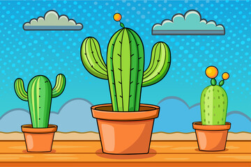 Poster - plants cactus background is tree