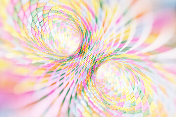 Poster - 3D rendering, perfect shape, colorful spiral, abstract background