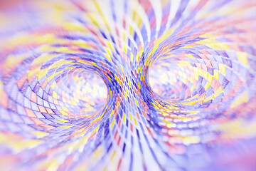 Poster - 3d rendering, perfect shape, colorful spiral, abstract background