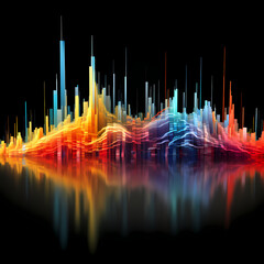 Wall Mural - Abstract representation of the music spectrum.