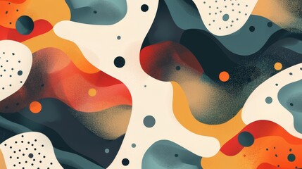 Flowing irregular liquid elements. Abstract design from organic natural minimal curves, circles. Isolated minimalistic flat modern illustration.