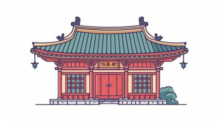 Poster - Decorative icon of Korean cultural property. Drawing by hand. Modern illustration in flat design style.
