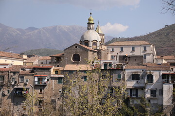 view of the town, sant'agata de'goti, benevento italy