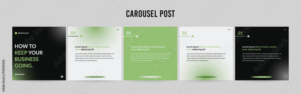 Editable Instagram Carousel Post Layout Set, Social Media Marketing ...