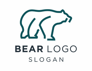 Wall Mural - Logo design about Bear on a white background. made using the CorelDraw application.