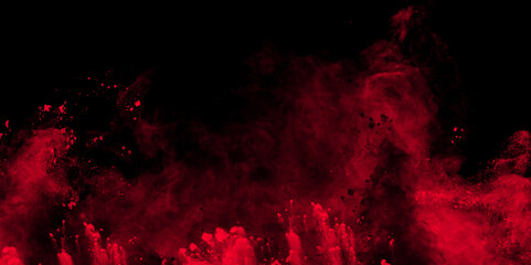 Wall Mural - Abstract colored smoke moves on black background. Fire embers particles over black background. abstract dark glitter fire particles lights. abstract image of red fire or flames with sparkles bg.