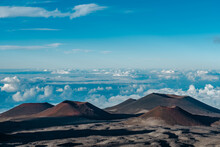 The summit of Mauna Kea, Hawaii island / Big island. the highest point in Hawaii and second-highest peak of an island on Earth.  Till or glacial till is unsorted glacial sediment. cinder cone 