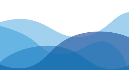 Poster - Abstract White and blue wave wide background. Elegant Abstract background with blue wave flow.