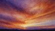 Digital artwork featuring an abstract sunset sky rendered in watercolor style, with hues of orange and purple blending harmoniously across the canvas.