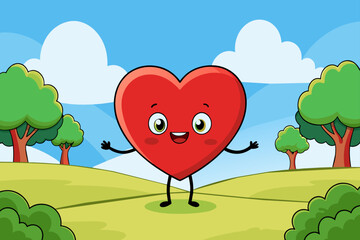 Poster - heart cute background is tree