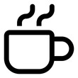 © Simple Glyphs - Hot drink icon in outline style. Simple mug vector illustration — pixel-perfect icon.