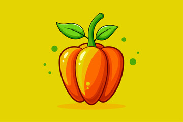 Sticker - bell pepper vegetable background